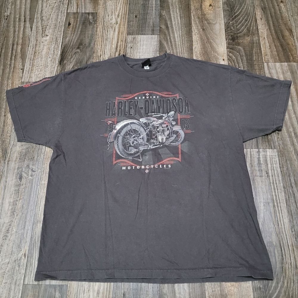 Harley Davidson France Black T-shirt Size 2XL MotorCycle American Legend